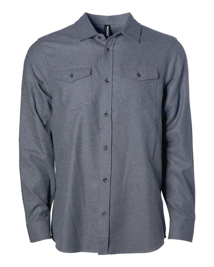 Independent Trading Co. Unisex Flannel Shirt EXP50F #color_Gunmetal Heather