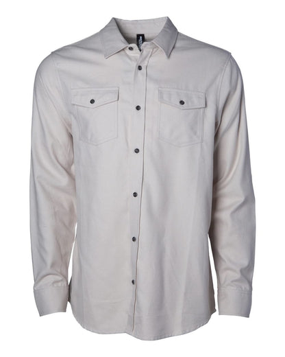 Independent Trading Co. Unisex Flannel Shirt EXP50F #color_Ivory Heather