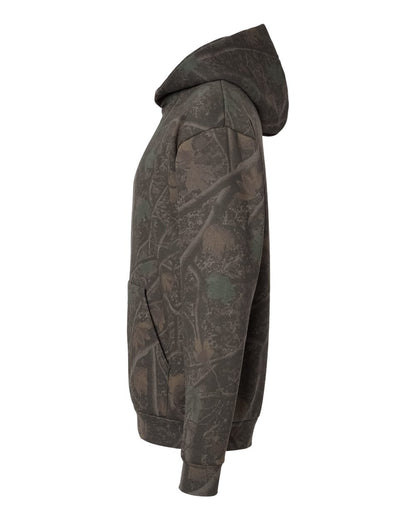 Independent Trading Co. Unisex Boulevard Heavyweight Hooded Sweatshirt IND330BLV #color_Darkwood Tree Camo