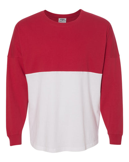 J. America Unisex Game Day Jersey Long Sleeve T-Shirt 8229 #color_Red/ White
