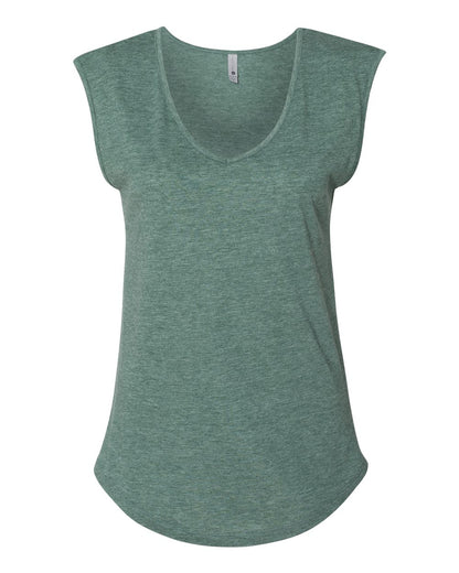 Next Level Women's Festival Sleeveless Deep V-Neck T-Shirt 5040 #color_Royal Pine
