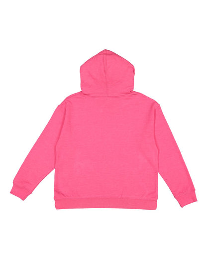 LAT Youth Fleece Hoodie Sweatshirt 2296 #color_Vintage Hot Pink