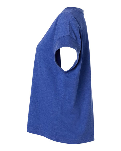 LAT Women's Relaxed Vintage Wash Tee 3502 #color_Washed Royal