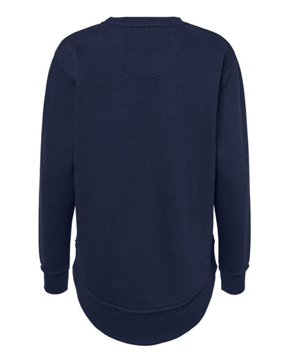 LAT Women's Weekend Fleece Crewneck Sweatshirt 3525 #color_Navy