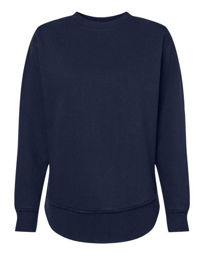 LAT Women's Weekend Fleece Crewneck Sweatshirt 3525 #color_Navy