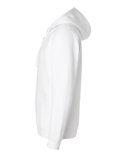 LAT Unisex Full-Zip Fleece Hoodie Sweatshirt 6927 #color_White