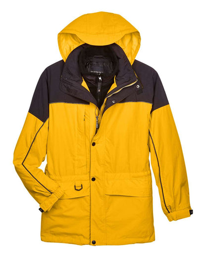 North End Men's 3-in-1 Two-Tone Parka 88006 #color_Sun Ray