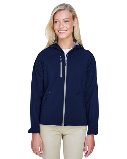 North End Women's Prospect Two-Layer Fleece Bonded Soft Shell Hooded Jacket 78166 North End Women&#39;s Prospect Two-Layer Fleece Bonded Soft Shell Hooded Jacket 78166
