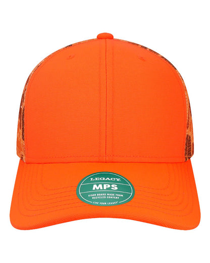 LEGACY Mid-Pro Snapback Trucker Cap MPS #color_Blaze Orange/ Camo