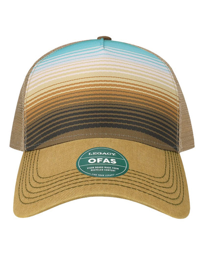 LEGACY Old Favorite Five-Panel Trucker Cap OFAFP #color_Earth Stripe