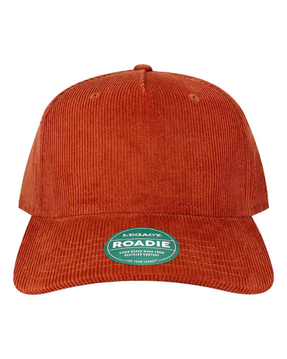 LEGACY Five-Panel Trucker Cap ROADIE #color_Rust Corduroy