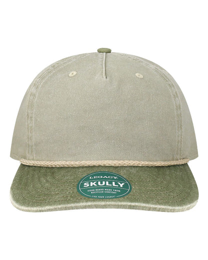 LEGACY Skully Cap SKULLY #color_Pebble/ Olive Green-Off White