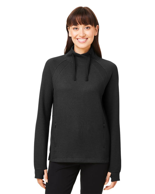 North End Women's Rhythm Waffle Cross-Neck Pullover NE200W