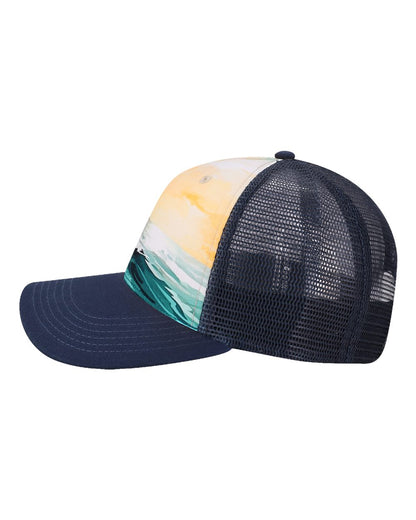 LOCALE Trucker Cap 5PTKR #color_Sunset Splash/ Navy