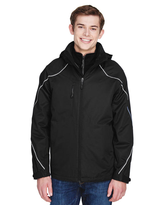 North End Men's Angle 3-In-1 Jacket with Bonded Fleece Liner 88196