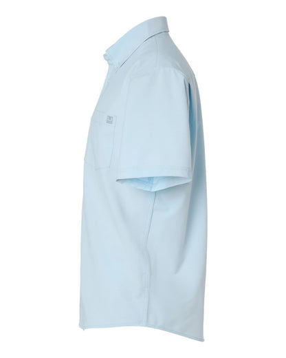 HUK Men's Kona Solid Shirt H150154 #color_Coastal Drift Heather