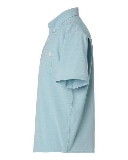 HUK Men's Kona Solid Shirt H150154 #color_Reefline Heather