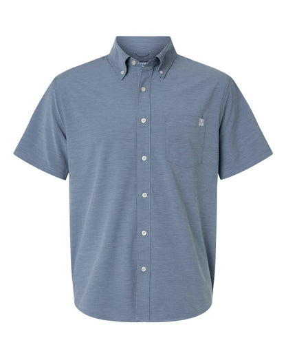 HUK Men's Kona Solid Shirt H150154 #color_Stormy Blue