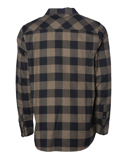 Independent Trading Co. Unisex Flannel Shirt EXP50F #color_Brown/ Black