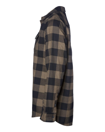 Independent Trading Co. Unisex Flannel Shirt EXP50F #color_Brown/ Black