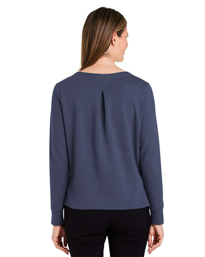 Devon & Jones Women's New Classics® Charleston Pullover DG482W #colormdl_Navy Melange