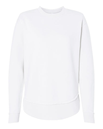 LAT Women's Weekend Fleece Crewneck Sweatshirt 3525 #color_White