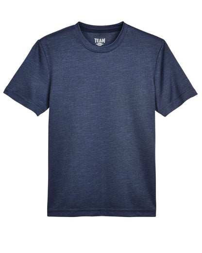 Team 365 Youth Sonic Heather Performance T-Shirt TT11HY #color_Sport Dark Navy Heather