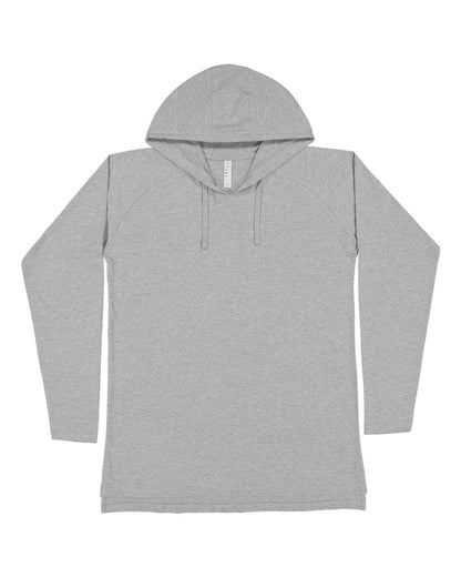 LAT Men's Fine Jersey Hooded Long Sleeve Raglan T-Shirt 6917 #color_Heather
