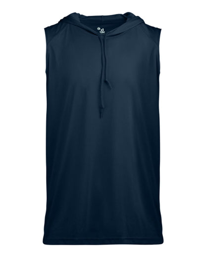 Badger Youth B-Core Sleeveless Hooded T-Shirt 2108 #color_Navy