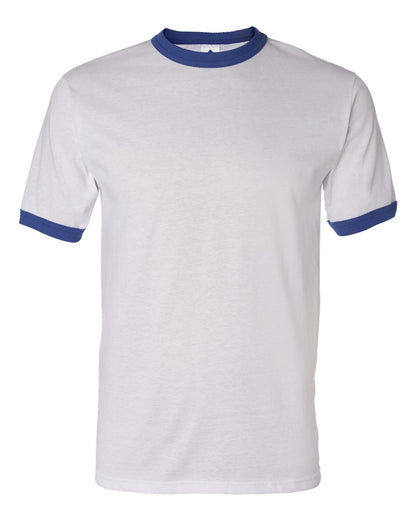 Augusta Sportswear 50/50 Ringer T-Shirt 710 #color_White/ Royal