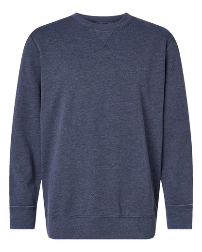 LAT Unisex Vintage Wash Fleece Crewneck Sweatshirt 6935 #color_Washed Navy