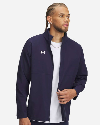 Under Armour Men's Rival Stretch Jacket 1390159 #colormdl_Midnight Navy/ White