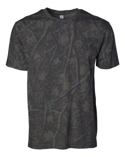 Independent Trading Co. Unisex Premium Pigment-Dyed T-Shirt PRM180PT #color_Darkwood Tree Camo