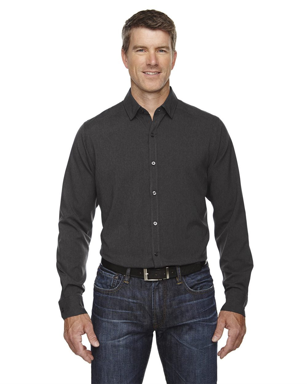 North End Men's Melange Performance Shirt 88802