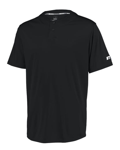 Russell Athletic Youth Performance Two-Button Solid Jersey 3R7X2B #color_Black