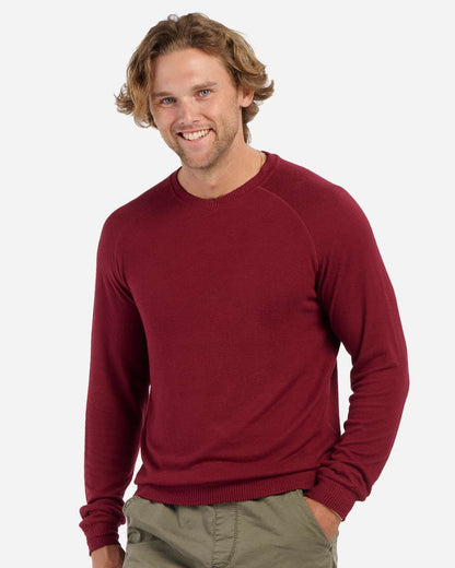 Boxercraft Men's Cuddle Cross-Neck Sweater BM1201 #colormdl_Mantra Red