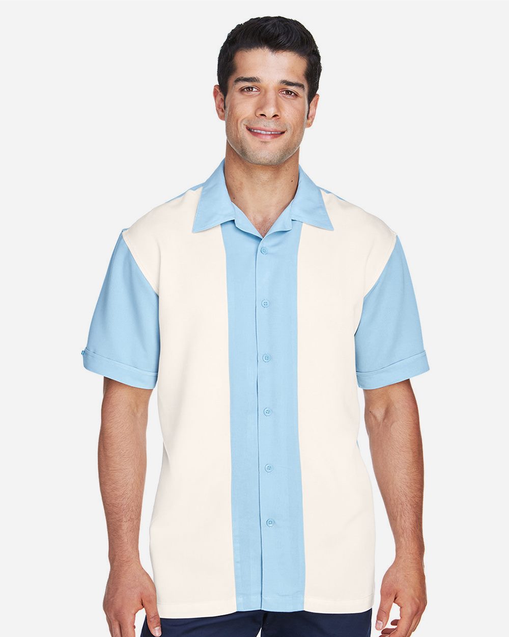 Harriton Men's Two-Tone Camp Shirt M575