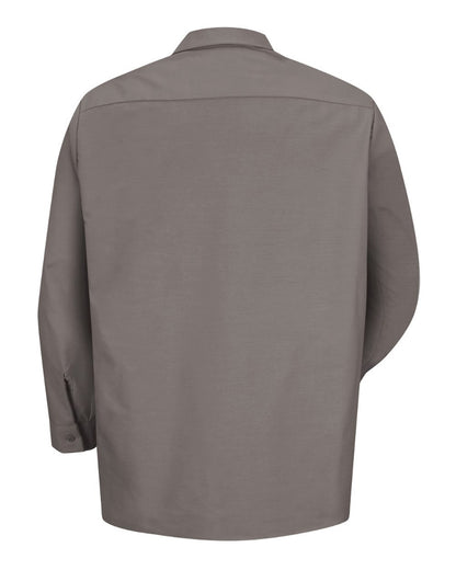 Red Kap Men's Tall Industrial Long Sleeve Work Shirt SP14T #color_Grey