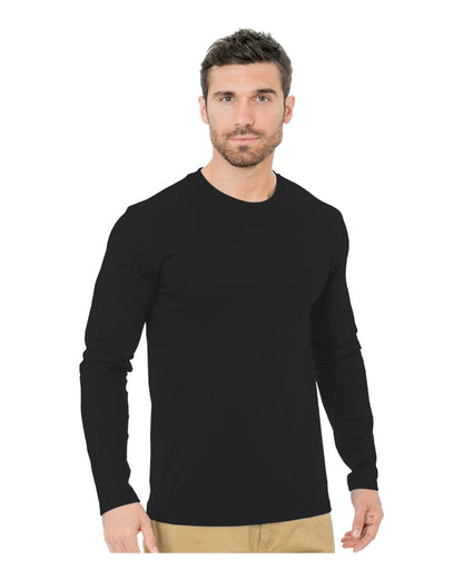 Bayside Fine Jersey Long Sleeve T-Shirt 9550 #color_Black