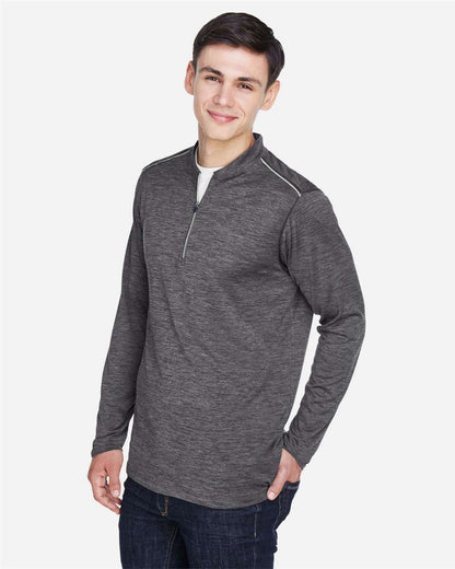 CORE365 Men's Kinetic Performance Quarter-Zip Pullover CE401 #colormdl_Carbon/ Black