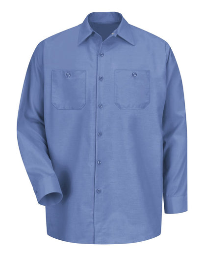 Red Kap Men's Industrial Long Sleeve Work Shirt SP14 #color_Petrol Blue