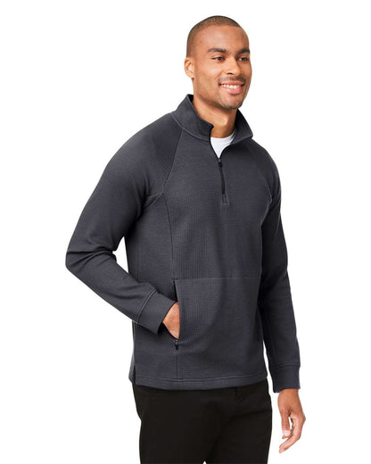 North End Men's Rhythm Waffle Quarter-Zip Pullover NE200 #colormdl_Carbon