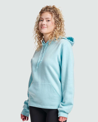 JERZEES Unisex Eco™ Premium Blend Ring-Spun Hooded Sweatshirt 700MR #colormdl_Cloud Heather