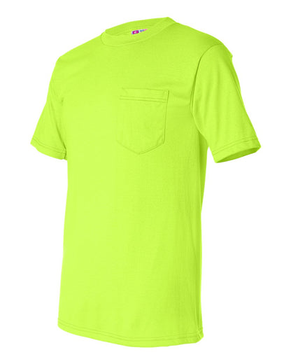 Bayside USA-Made 50/50 Pocket T-Shirt 1725 #color_Safety Green