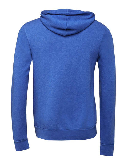 BELLA + CANVAS Unisex Sponge Fleece Hoodie Sweatshirt 3719 #color_Heather True Royal