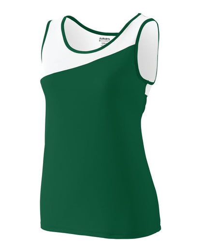 Augusta Sportswear Women's Accelerate Jersey 354 #color_Dark Green/ White