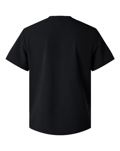 Jaanuu Men's Platt 3-Pocket Scrub V-Neck Top M10002 #color_Black