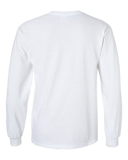 Gildan Unisex Ultra Cotton® Long Sleeve T-Shirt 2400 #color_White