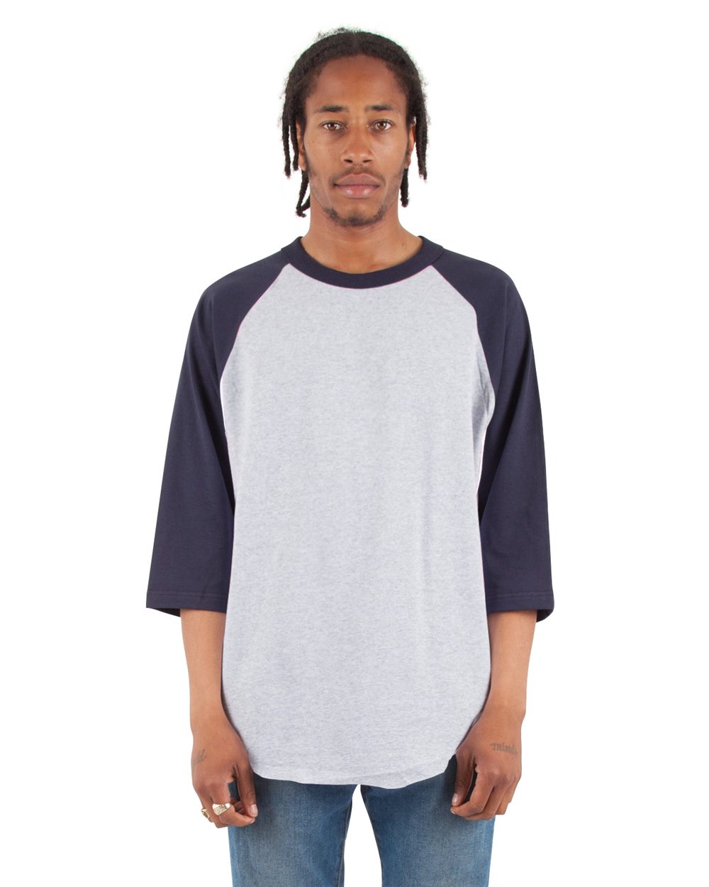 Shaka Wear Unisex Three-Quarter Sleeve Raglan T-Shirt SHRAG