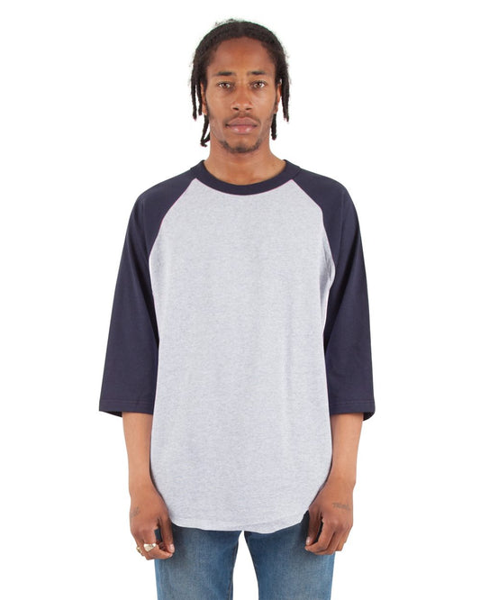 Shaka Wear Unisex Three-Quarter Sleeve Raglan T-Shirt SHRAG